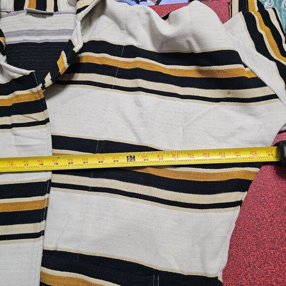 The Odells Striped Open-Front Cardigan Duster Coat Sz L Southwestern Boho Scandi - Picture 7 of 10